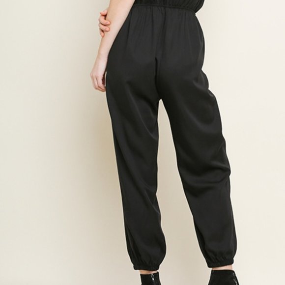 NWOT! Umgee Black Jumpsuit with Front Tie - Picture 5 of 5